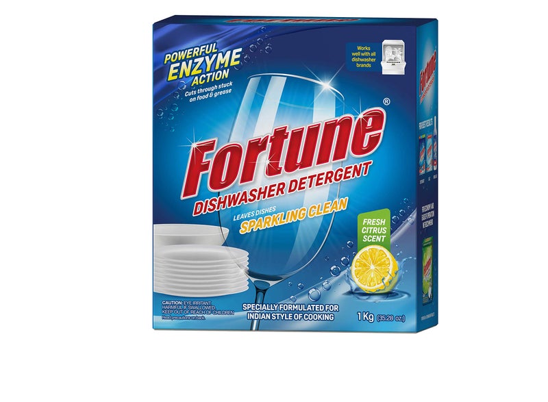 FORTUNE DISHWASHER STARTER COMBO - Dishwasher Detergent 1kg (Pack of 1), Salt 1kg (Pack of 1) & Rinse Aid 500ml (Pack of 1) - Image 2