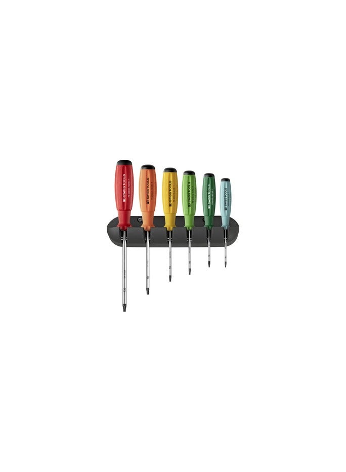 PB SWISS TOOLS PB 8440 RB SwissGrip screwdriver set with wall mount  for Torx®-screws - Image 1
