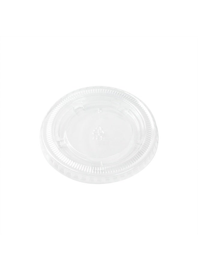 Restaurantware LIDS ONLY: RW Base 3.3, 4 And 5.5 Ounce Lids Sauce Cup Lids, 2000 Tight-Fitting Lids For Condiment Cups - Microwave-Safe, Clear Plastic Portion Cup Lids, Portion Cups Sold Separately - Image 1