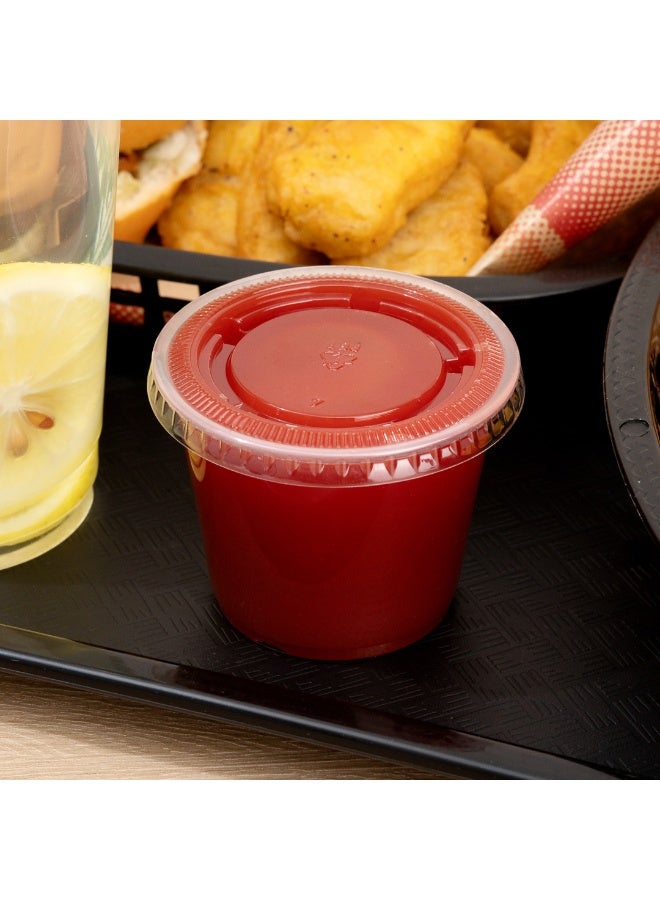 Restaurantware LIDS ONLY: RW Base 3.3, 4 And 5.5 Ounce Lids Sauce Cup Lids, 2000 Tight-Fitting Lids For Condiment Cups - Microwave-Safe, Clear Plastic Portion Cup Lids, Portion Cups Sold Separately - Image 4