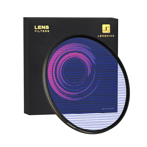 LENSKINS 82mm Variable Blue Streak Filter, Special Effects Lens Filter, Anamorphic Optical Glass, Multi-Resistant Coated, Light Flare Effect Filters for Camera Lens - Image 1