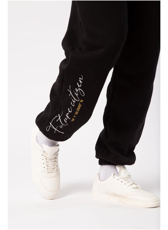 ASTK - Oversized Sweatpant with Cuffs and Print on Knee - Image 1