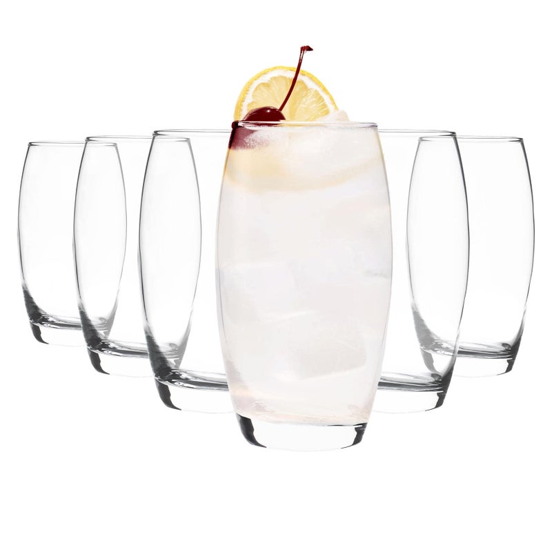 LAV Highball Glass  Tumbler Water Glasses  Juice Drinking Glasses  Tall Drinking Glasses  Set of 6 Glasses  510 cc