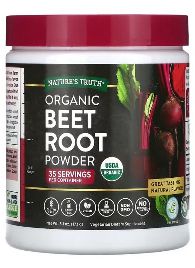 Nature's Truth Organic Beet Root Powder 6.1 oz 173 g  - Image 1