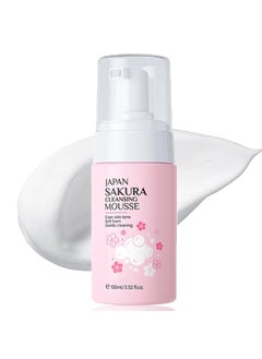 Rosarden Foam Face Wash Sakura Foaming Cleanser Foaming Face Wash for Sensitive Skin Gentle Foaming Face Cleanser for Day and Night Use Facial Cleansing Washes for Acne Dry Skin 