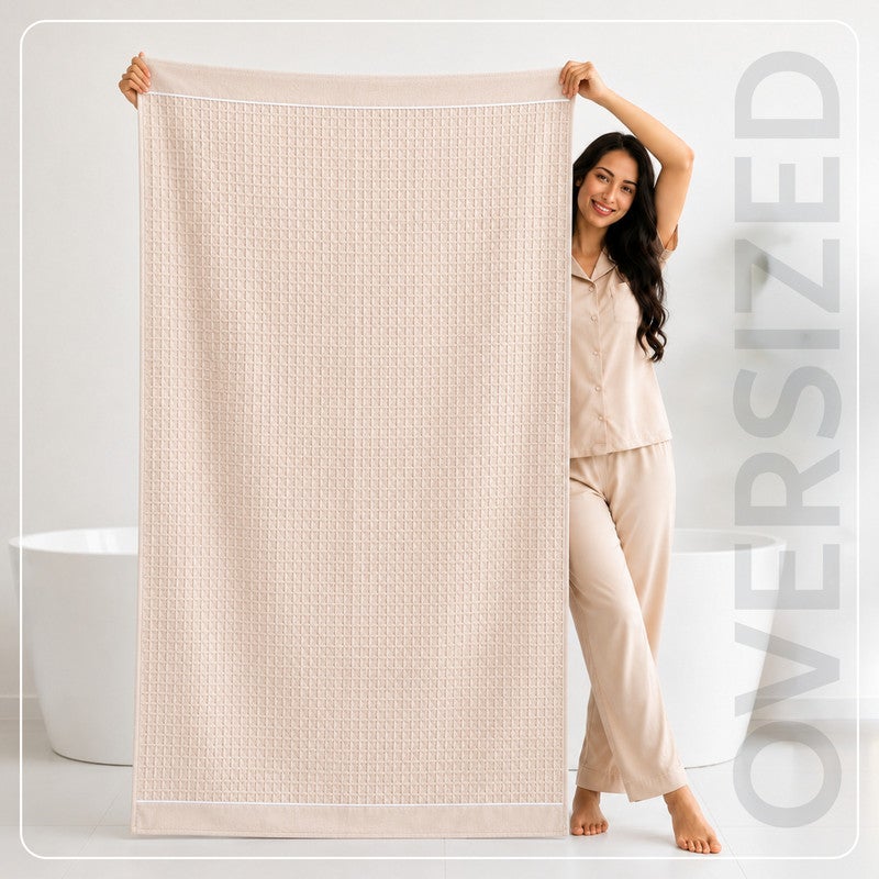 دوناتيلا ملاءة حمام كبيرة جدًا (قطعتان، 90 × 180 سم) – مايكروفايبر 310 GSM بنسيج وافل – ملاءة حمام كبيرة جدًا كبيرة جدًا فائقة النعومة وعالية الامتصاص وسريعة الجفاف، خفيفة الوزن بلون سادة للحمام، الجيم، السبا والسفر. - Image 4