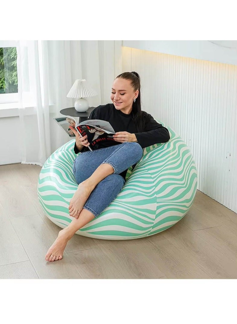 فيند كرسي صالة قابل للنفخ مع مضخة هواء، مقعد محمول وأنيق للاستخدام الداخلي والخارجي - Image 4