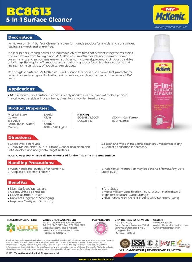 Mr Mckenic 5-in-1 Surface Cleaner 300ml