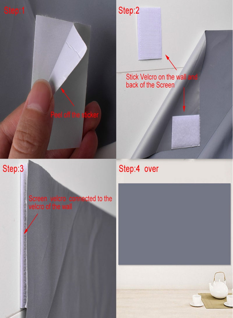 Portable Foldable Projector Screen Metal Layer Light Home Movie Reflective Screen(120inch 16:9)  - Image 4