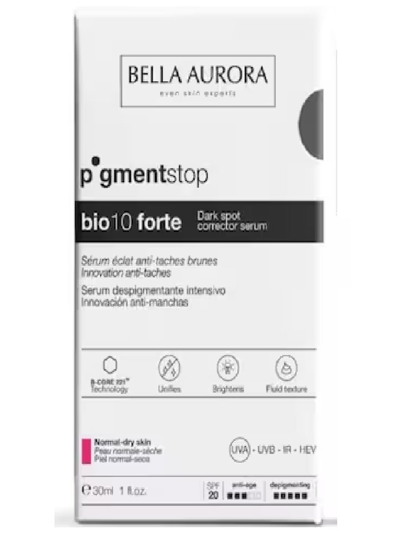 BELLA AURORA - BELLA AURORA PIGMENTSTOP MBIOFORTE DARK SPOT SERUM NON-DRY 30ML - Image 1