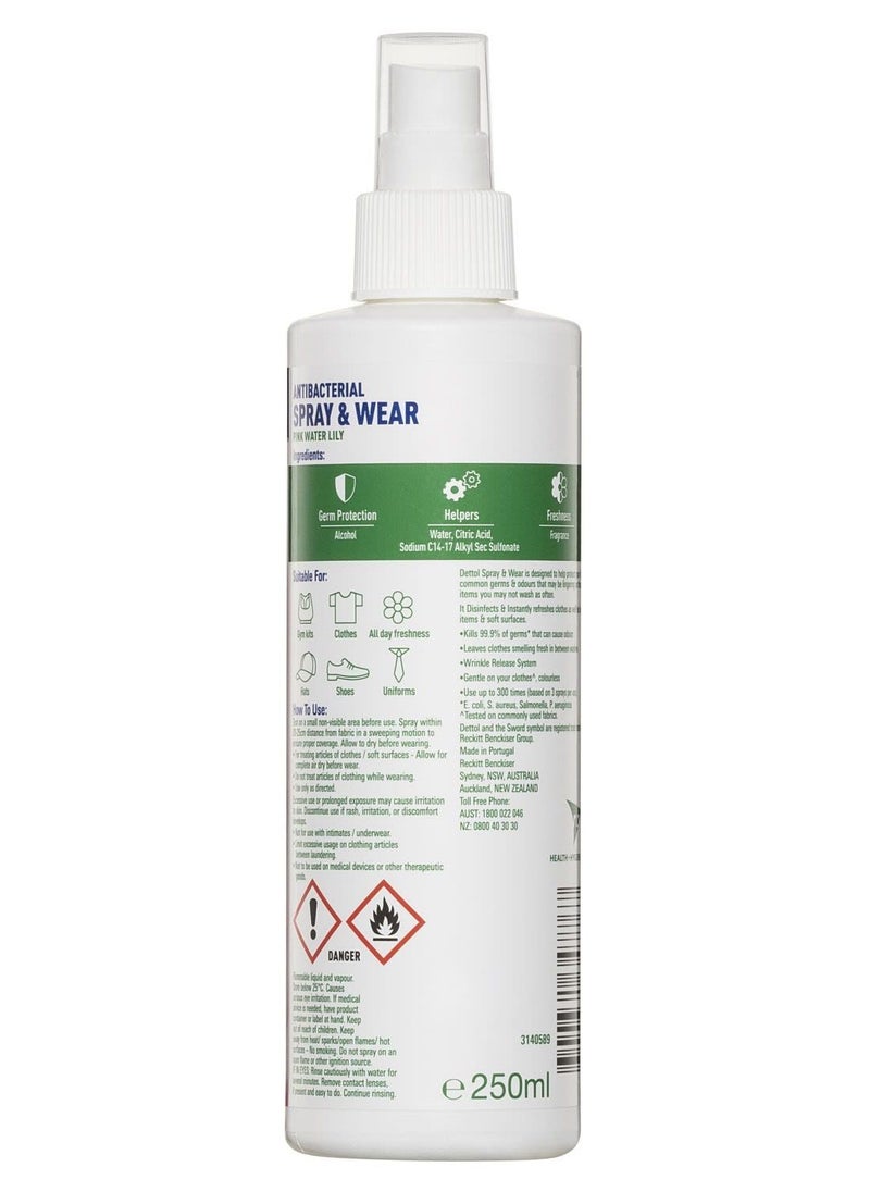 Dettol - Dettol Spray and Wear Antibacterial Spray 250ml - Image 1