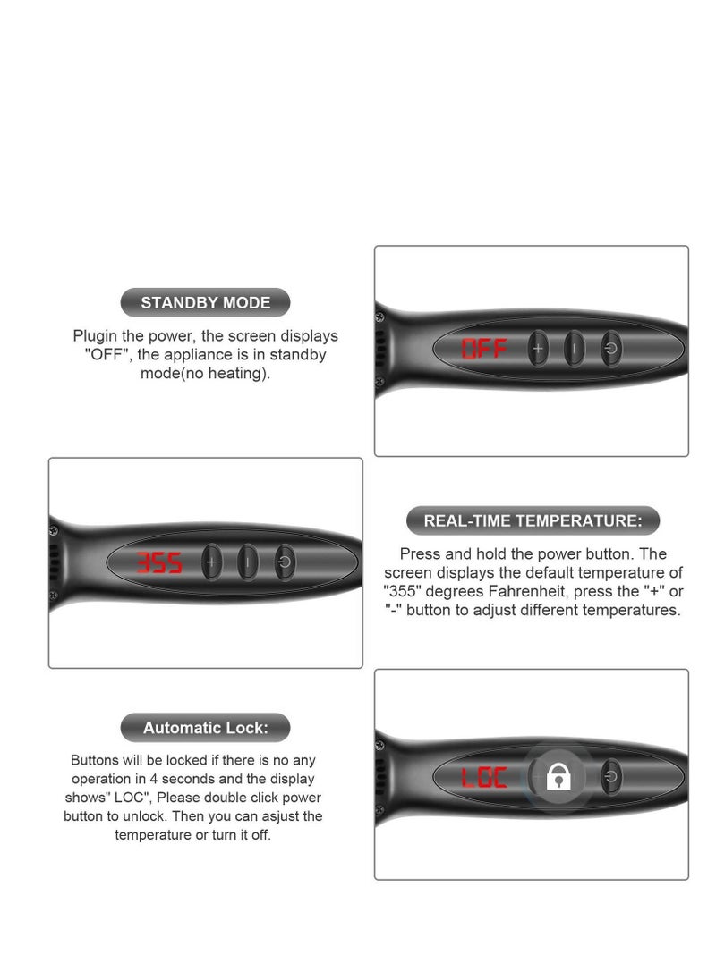 Y&D Hair Straightener Brush Ionic Straightening with Fast MCH Ceramic Heating Anti-Scald Auto Temperature Lock and Auto-Off Function Portable Comb for Home Travel  - Image 4