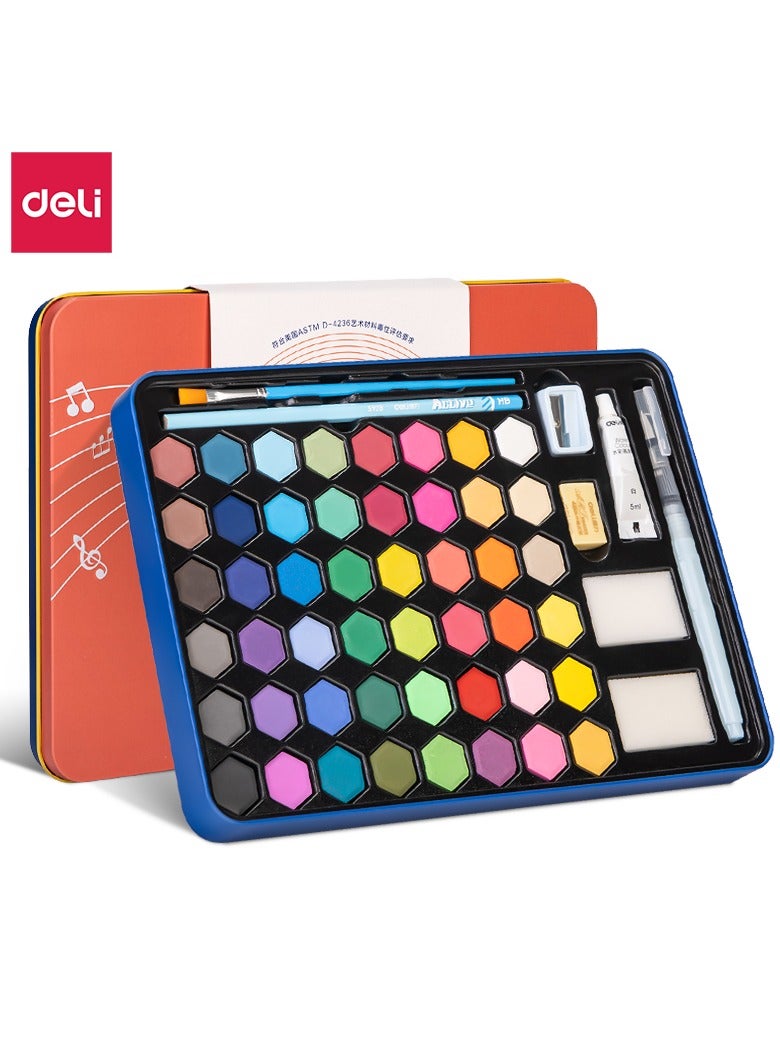 Deli مجموعة ألوان مائية دلي 73936-48، 48 لون - Image 1
