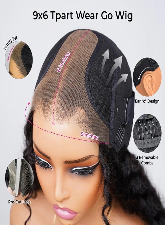 ISEE 9x6 Tpart Bob Straight Glueless Wigs Human Hair Pre Plucked Pre Cut 180% Density Drawstring Wig Human Hair Lace Front Wigs for Black Women Natural Color 12 inch - Image 4