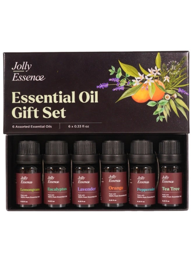 جولي مجموعة زيوت عطرية من شجرة الشاي والبرتقال الحلو والخزامى - 6 قطع (10 مل/زجاجة) - Image 1