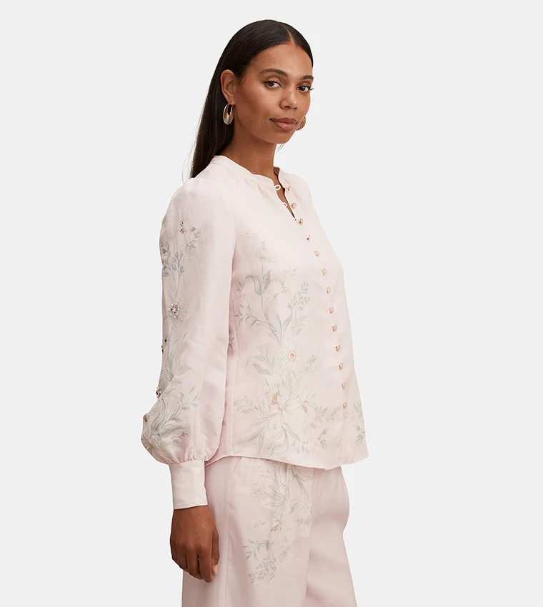 فورايفر نيو Parker Placement Print Top
