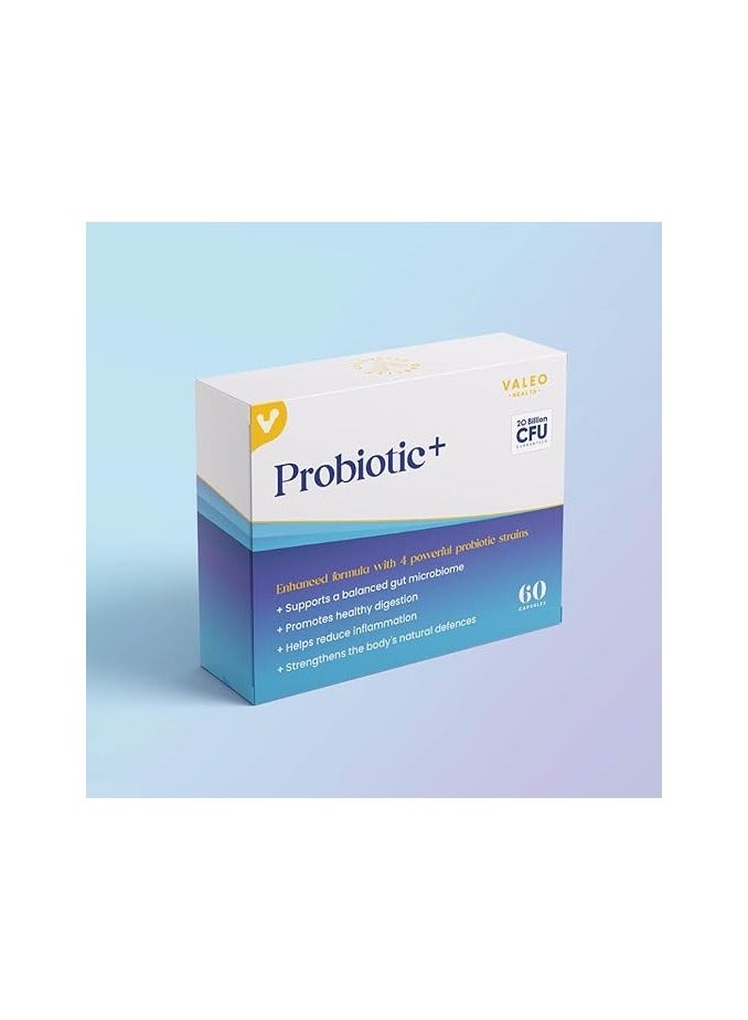 Valeo Probiotic+ | 20 Billion CFUs with 4 Probiotic Strains| Supports Digestive Health, Immune Function, and Gut Flora Balance | Health Supplement for Men & Women | 60 Capsules (240) - Image 4