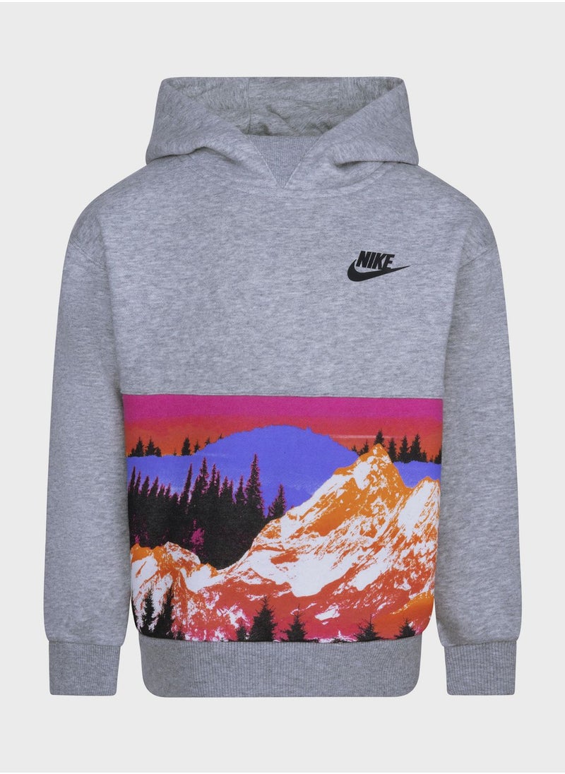Nike - Kids Snow Day Fleece All Over Printed Hoodie - Image 1