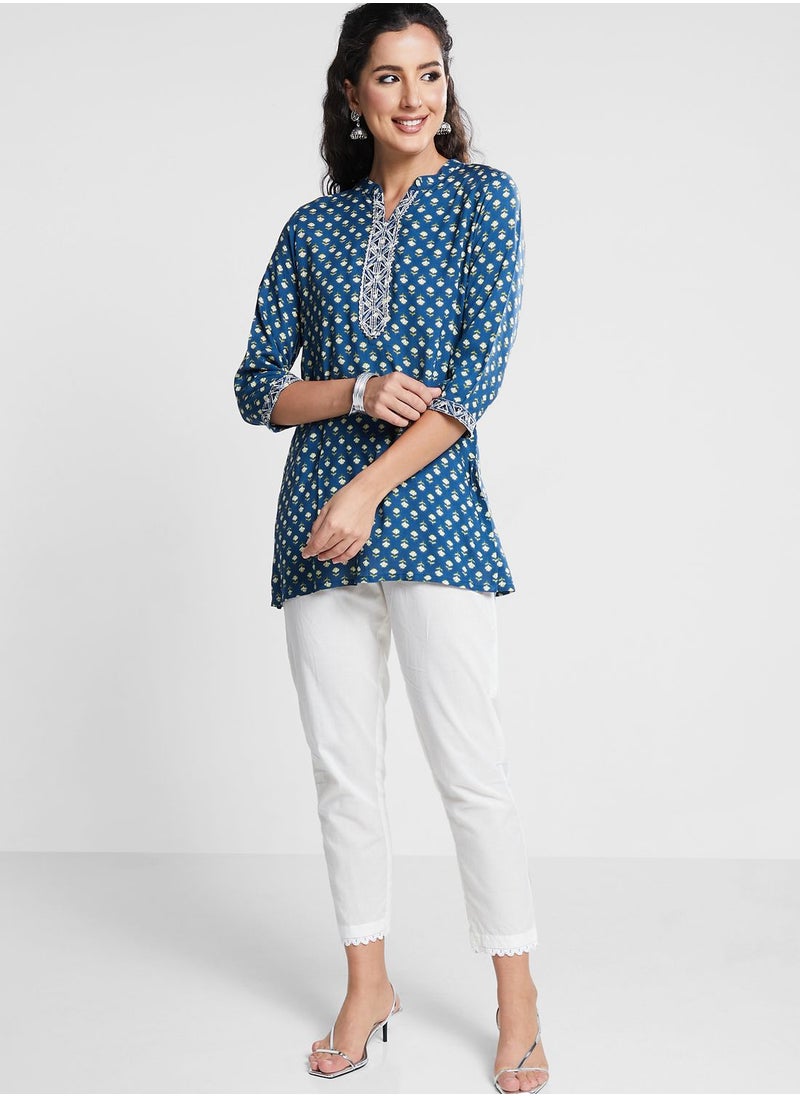 indya - Floral Printed Kurti Top - Image 1