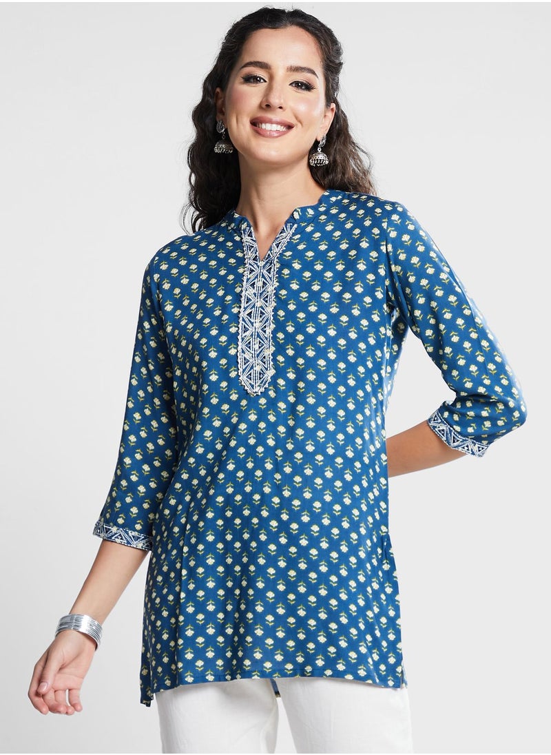 indya - Floral Printed Kurti Top - Image 1