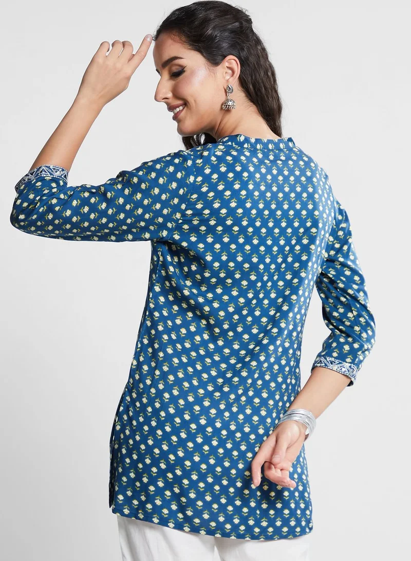 indya Floral Printed Kurti Top