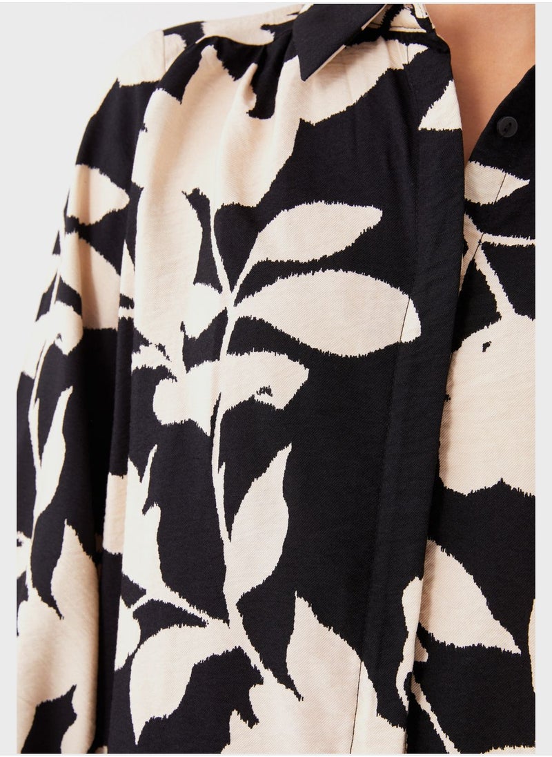 LC WAIKIKI - Floral Button Down Tunic - Image 1