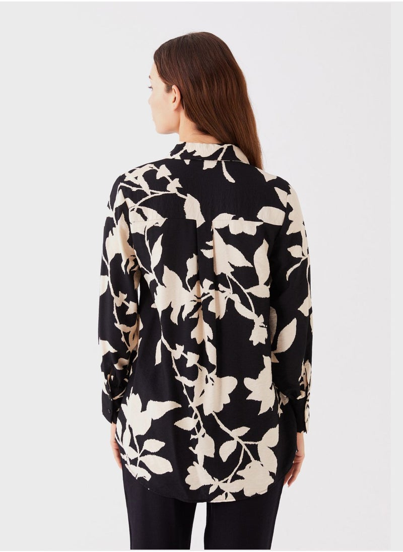 LC WAIKIKI - Floral Button Down Tunic - Image 1