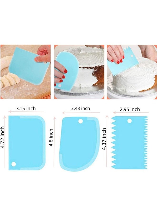 Generic 37Pcs Piping Bags and Tips Set, Cake Decorating Kit Supplies, Included 2 Reusable Bags, 24 Icing Piping Tips, 2 Couplers, 3 Cake Scraper, 2 Pipe Brush, 1 Flower Nails,1 Flower Lifter, 2 Ties  - Image 3