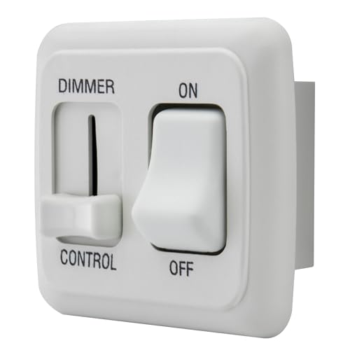 American Technology Components 12 Volt DC Dimmer Switch for LED, Halogen, Incandescent - RV, Auto, Truck, Marine, and Strip Lighting (Large Slider, White) - Image 1