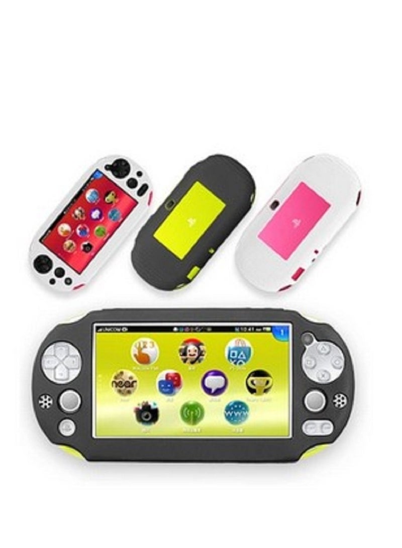 PSVita2000 سيليكون الجلد حامي مجموعة كاملة ( أسود ) - Image 2