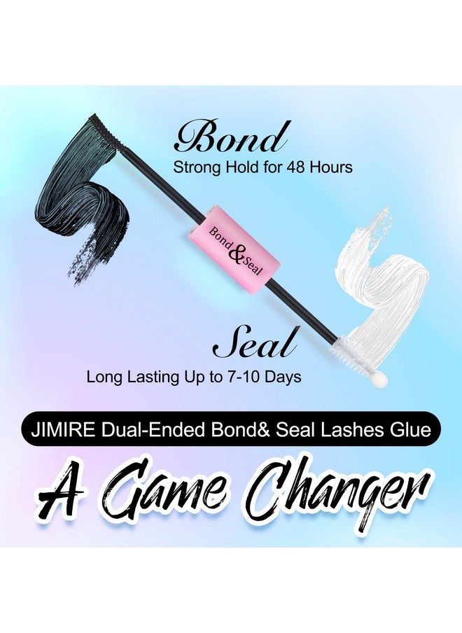 Bond And Seal Lash Glue For Lash Clusters Diy Eyelash Clusters Strong Hold Eyelash Adhesive 10Ml 2 In 1 Waterproof Lash Glue For Diy Eyelash Extensions At Home