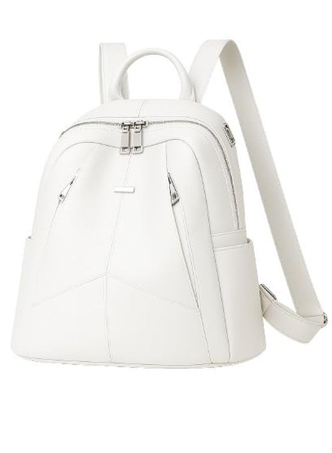 MUCHOVA Women Shoulder Backpack for College, Casual Travel Lightweight Backpack for Women, Medium Daily Use Bags for Girls (White) - Image 2
