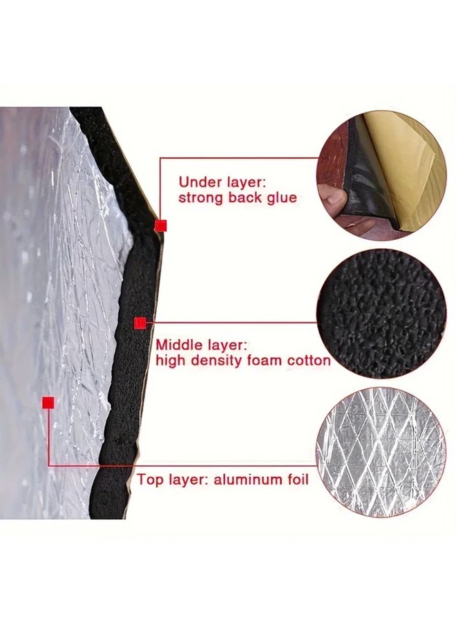 78 74 X 19 69 Inch Car Sound Deadening Mat 5mm Thick Noise Heat Insulation Shield Roll - Image 5