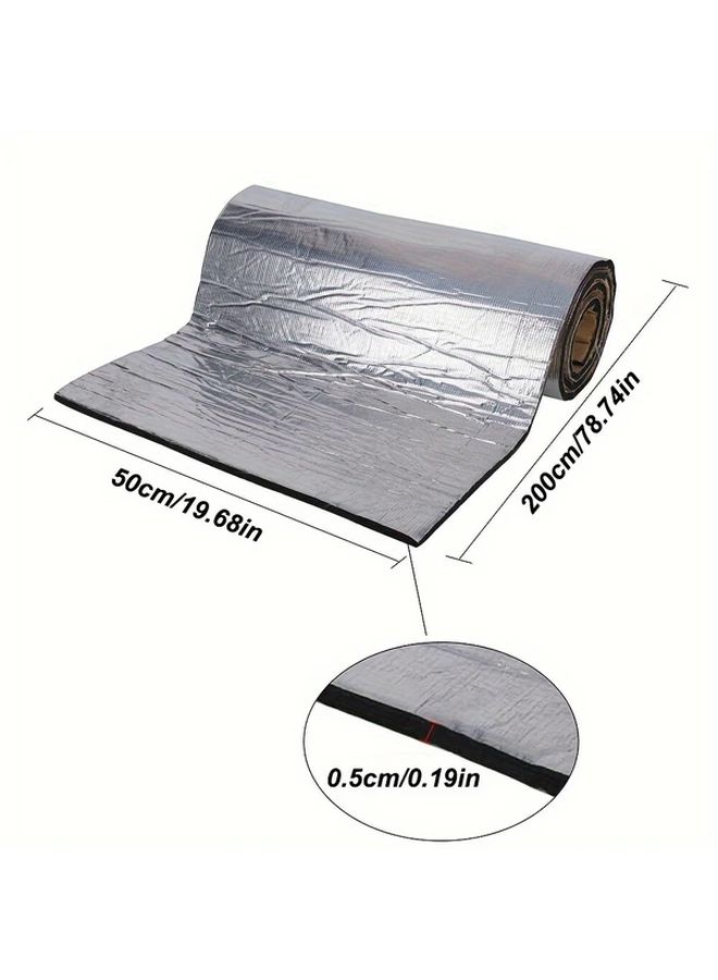78 74 X 19 69 Inch Car Sound Deadening Mat 5mm Thick Noise Heat Insulation Shield Roll - Image 2
