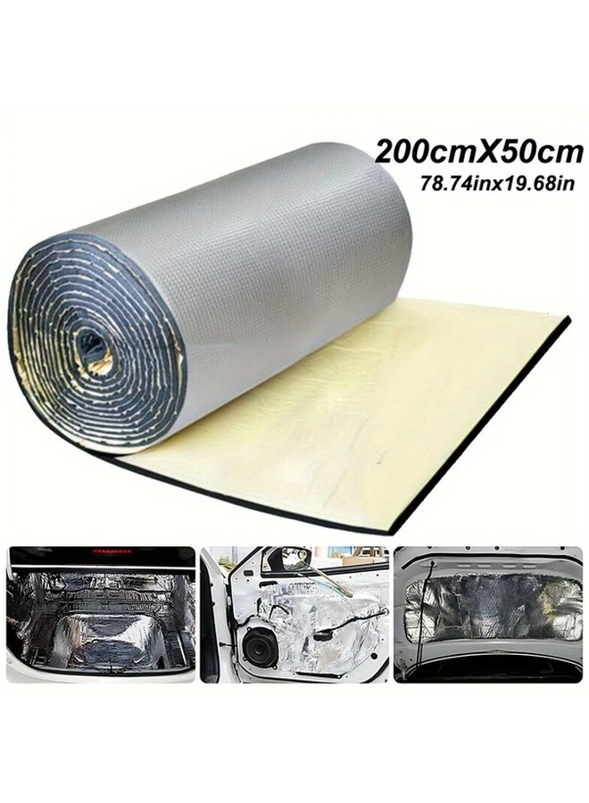 78 74 X 19 69 Inch Car Sound Deadening Mat 5mm Thick Noise Heat Insulation Shield Roll - Image 1
