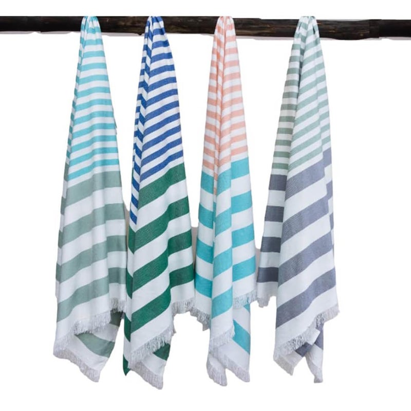 Mush 100 Bamboo Extra Large Cabana Style Turkish Towel90X160 CmsIdeal For BeachBathPoolGymDress Towel EtcTurquoiseLight Green PeachTurquoiseBlueGreenLight GreenGrey XlPack Of 4 - Image 1