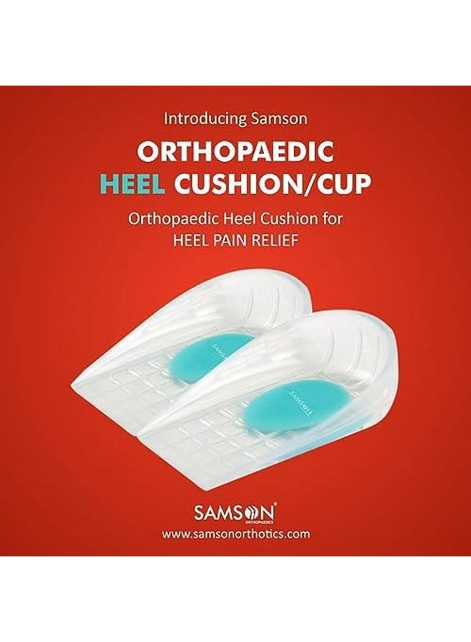 Samson SAMSON Orthopedic Heel Pad for Pain Relief, Comfortable Shoe Heel Pair Support Cushion Gel Pad, Used For Ankle Safety, Plantar Fasciitis Support, Heel Aggravation, Dry Hard Heels Cups for Men Women - XL - Image 3