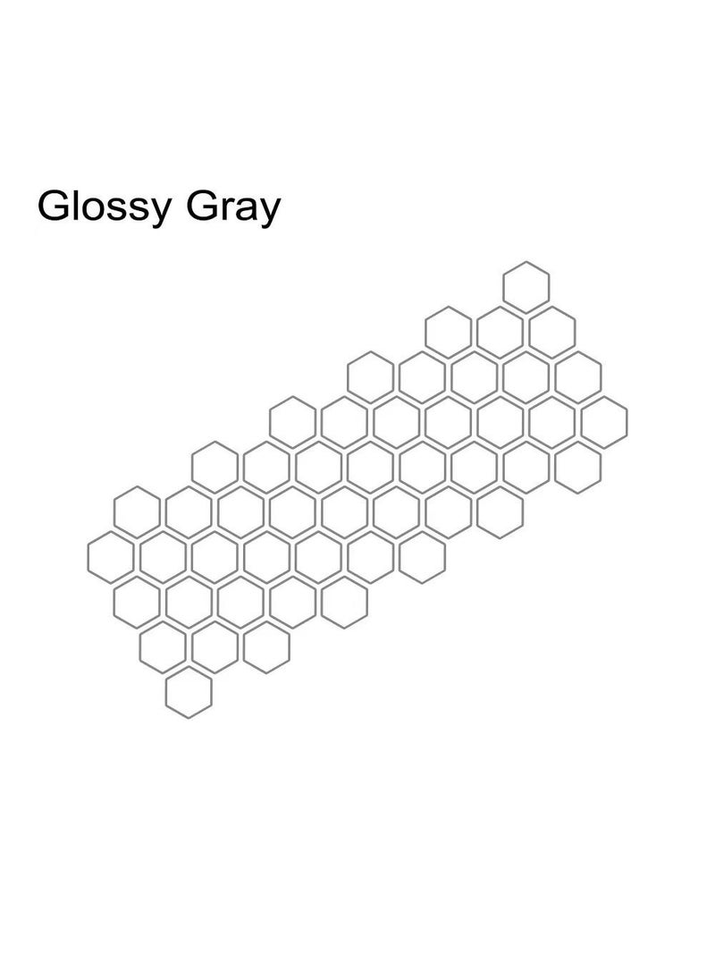 Foreign trade cross-border honeycomb pattern waist line stickers modified car body stickers universal car body decoration Garland stickers Gray