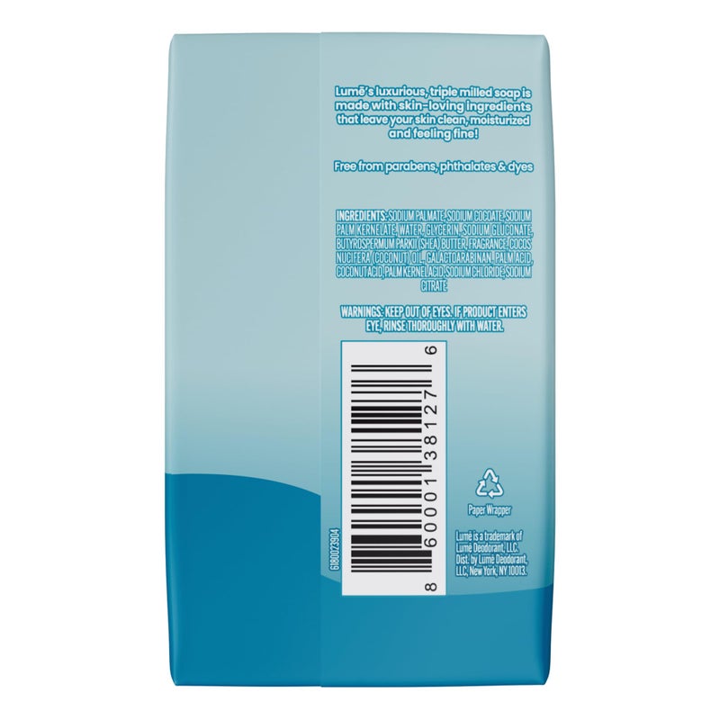 Lume Triple Milled Bar Soap - Rich Moisture & Gentle Cleansing - Formulated Without Parabens or Phthalates, Skin Loving - 5 ounce (Unscented) - Image 2