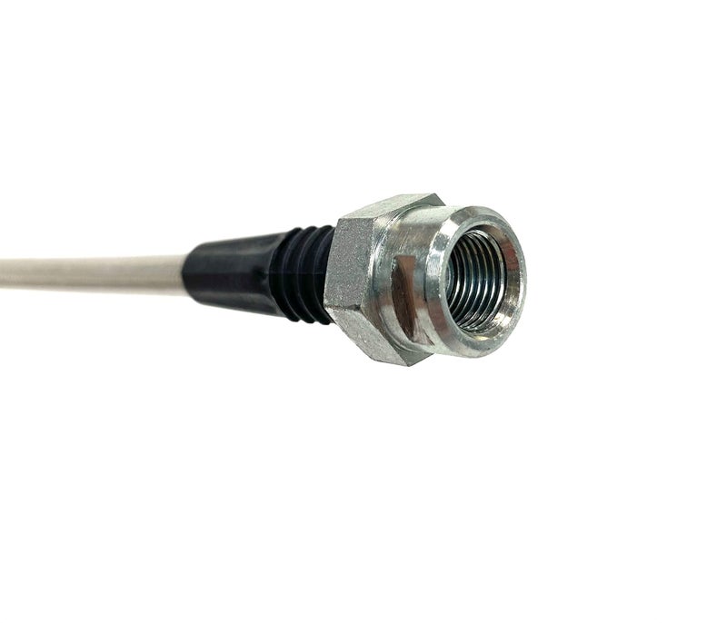 The Stop Shop Universal Rear Braided SS Brake Hose, 14 Inches Long with mouting block - Image 3