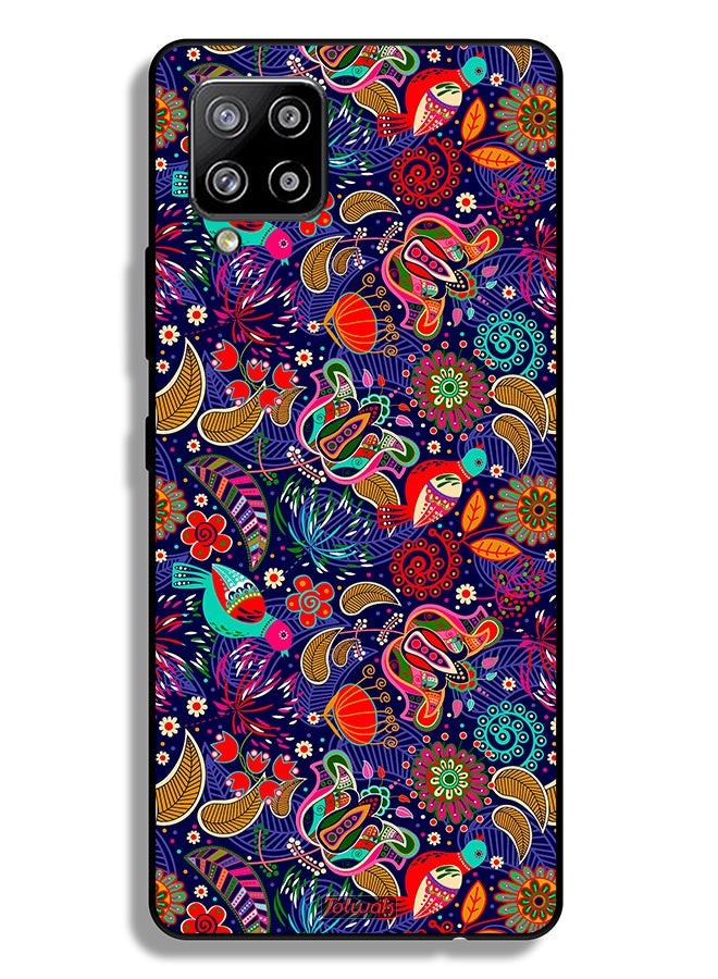 Tolwak غطاء حماية لهاتف سامسونج جالاكسي A42 5G بنمط طيور ملونة وأوراق وزهور - Image 1