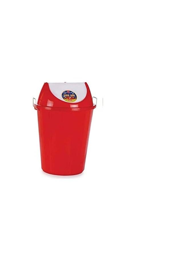 Aristo ARISTO Swing Lid Dustbin with Metal Side Handle 80 LTR RED  - Image 1