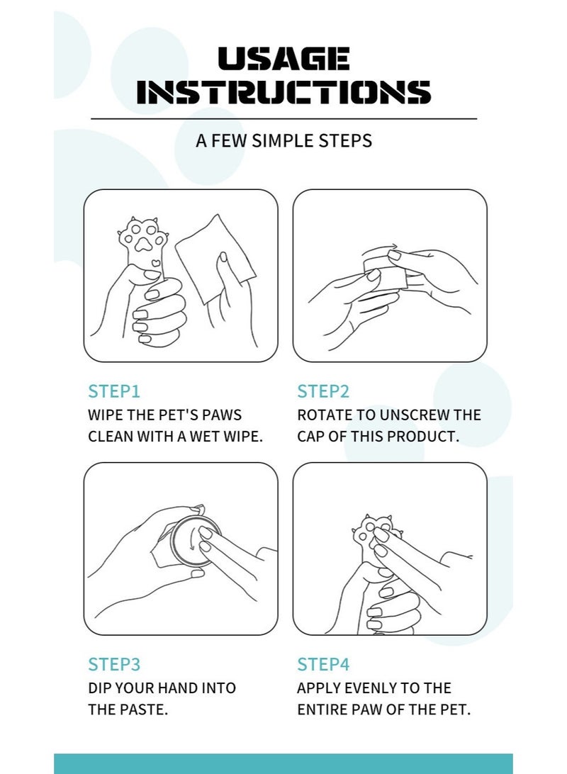 rocooart Pet Moisturizing Paw Balm A balm for dogs and cats designed to repair and treat dog nails, protect and heal cracked nails when outdoors in summer and winter. - Image 5