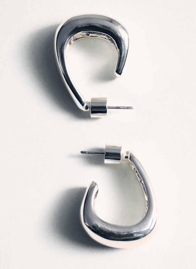 MANGO - Twisted Hoop Earrings - Image 1