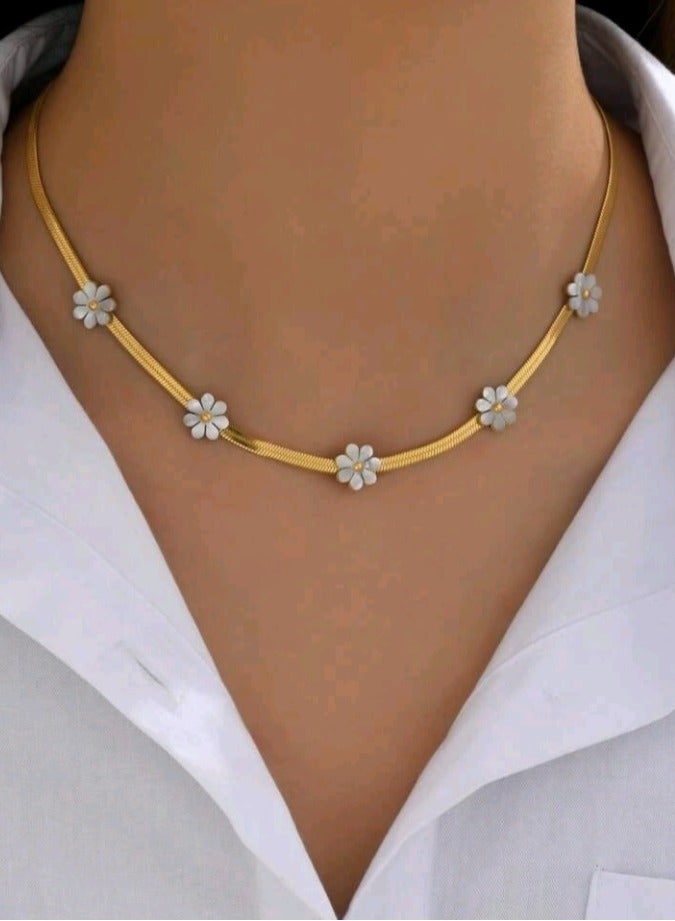 Jewelry For Life Trendy Stainless Steel Gold Plated Necklace For Women - Image 1