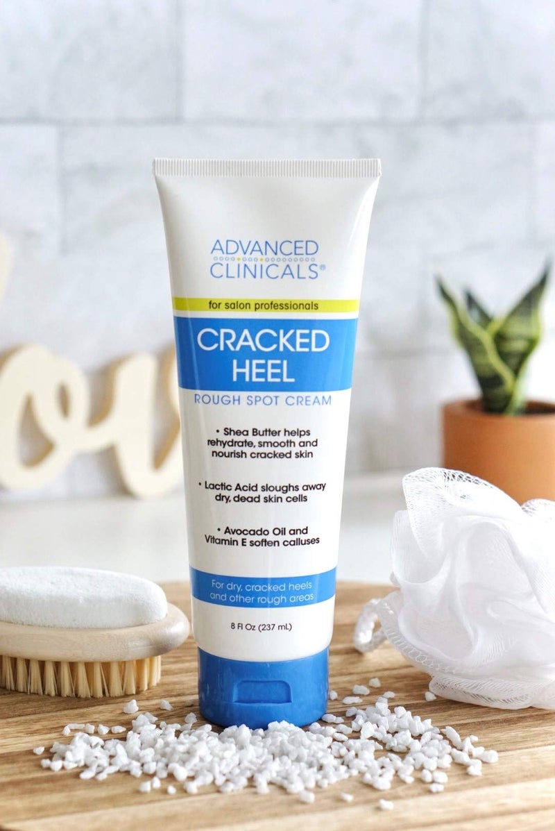 Advanced Clinicals Cracked Heel Foot Cream Moisturizer Skin Care Lotion For Feet W/Shea Butter, Moisturizing Foot/Hand Lotion Helps Heal Cracked Skin, Rough Spots, Calluses, & Dry Skin, 2-Pack - Image 4