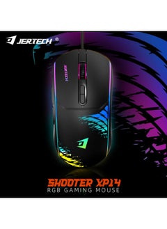 JERTECH XP14 Mouse New Best LED Braided Wire LOGO Design Backlit Adjustable 4 Gears DPI Mouse Wired Ergonomic 7D Gaming Mouse  - Image 4