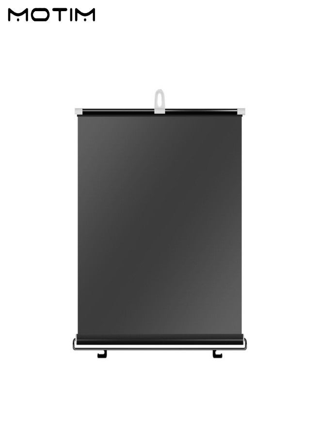 Motim Retractable Windshield Sun Shade for Car 125cm, Roller Sun Shade for Car, Car Windshield Screen Sun Protector, Blocks 99% UV Rays and Heat, Fits Front Rear Window with Double Suction Cups, 58*125cm - Image 2