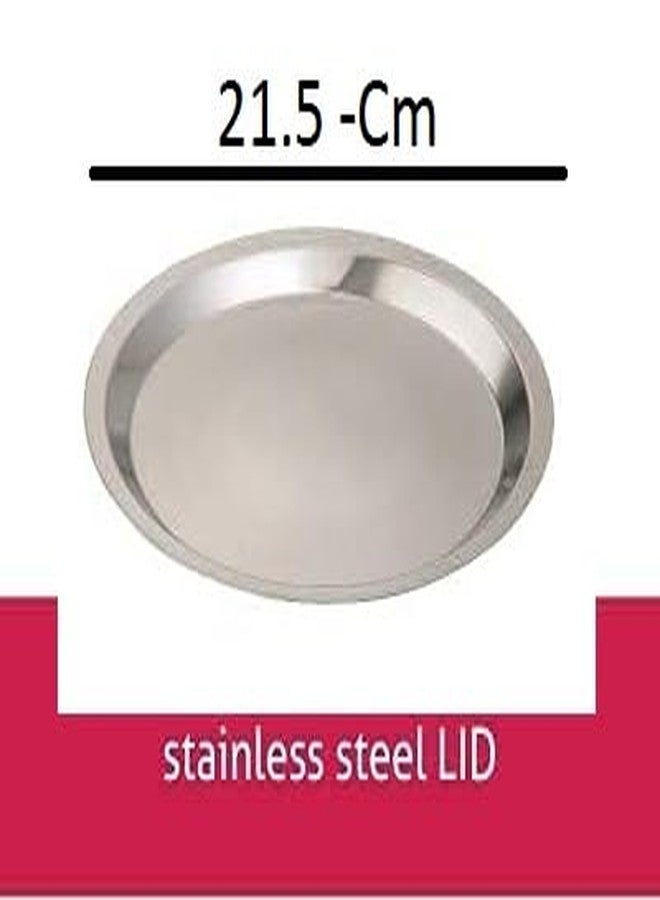 VsEnterprises Stainless Steel LID for Tope/Bhagona/Patila/Kadhai/Handi/Fry Pan - 21.5CM - Image 2