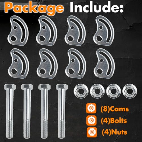 MEMOEO Camber Bolt Kit Compatible With Chevy GMC Cadillac 1999-2023 Silverado Sierra 1500 2500 3500 Escalade Colorado Avalanche Tahoe Yukon,Front Upper arm alignment cams,4PCS Cam Bolt ±1.5 Degree - Image 2